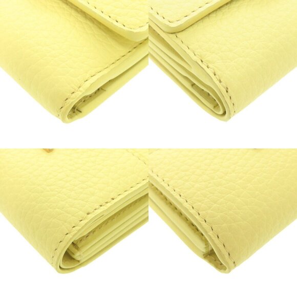 LOUIS VUITTON Yellow Leather Wallet - Picture 5 of 9